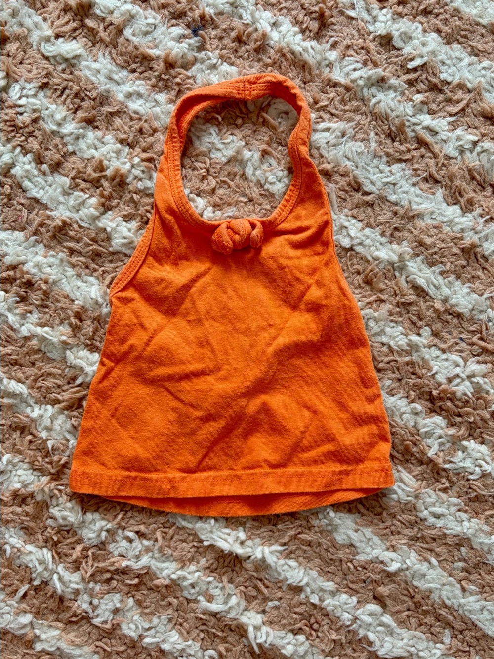 Vintage Orange Halter Top